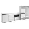 Skraut Home | Scarpiera | Mobile Salvaspazio | 297x145x35 cm | Camera da letto, stanza | Armadio Aperto | Cassettiera | Tavolo da toeletta | Stile moderno | Bianco