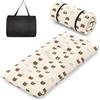 FANTASK Tappeto Tatami con rivestimento lavabile, materasso giapponese Futon da pavimento, pieghevole, con borsa per il trasporto, 90 x 200 cm (orso marrone)