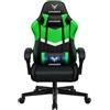 GTPLAYER Sedia da gaming, da ufficio, da gaming, ergonomica, per gaming, per massaggi, cuscino lombare, imbottito, sedia girevole