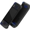 eXtremeRate Pulsanti Tasti Kit per Steam Deck LCD,Tasto ABXY D-pad Trackpad Bumpers Trigger Grilletti Ricambio per Steam Deck LCD con Cacciaviti(NON Include Console)-Trasparente Blu