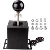Quiclume Cuffia del cambio a H per Logitech G29 G27 G25 e per Thrustmaster T300 T500, 6+R/7+R, Sim Racing Shifter in lega di alluminio, nero (7 velocità + R-HB039)