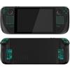 eXtremeRate Pulsanti Tasti Kit per Steam Deck LCD,Tasto ABXY D-pad Trackpad Bumpers Trigger Grilletti Ricambio per Steam Deck LCD con Cacciaviti(NON Include Console)-Trasparente Verde Smeraldo