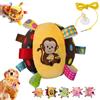NNBWLMAEE Colorful Squeaky Hanging Dog Training Toy, 6-Inch Squeaky Hanging Dog Toy, Soft Stuffed Ball with Cotton Material, Built-in Bell, Interactive Tug Chew Toys for Small Medium Dogs Indoor Play (B-1)
