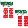 MALSSE 4lots, calzini natalizi per cani, scarpe per cani all'aperto, accessori per animali domestici, per proprietari di animali domestici, durabilità, abbigliamento per animali domestici