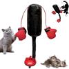 YOZO Cat Punching Bag Toy,pungiball per gatti,Cat Boxing Toy,Interactive Boxing Punching Bag Catnip, Bag With Gloves, Bag Play Gym For Kittyweight Champions,Exercise Toys,Boredom Relief(A)
