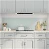 LoogCape Pannello posteriore da cucina in vetro temperato, 2 pezzi, bianco, 90 x 50 cm, resistente al calore, lavabile in lavastoviglie, design moderno per cucina, casa, cottura, barbecue, protezione