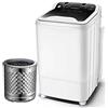 Generic Lavatrice portatile, capacità 7 kg, rondella singola compatta con pompa di scarico, mini lavatrice da 400 W per appartamenti, dormitori e campeggio