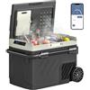 Outsunny Frigorifero elettrico da 40 litri per auto, frigorifero portatile a compressore fino a -20 °C, controllo tramite app, mini congelatore con compressore per auto, camion, barca, camper nero