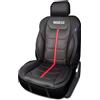 Sparco SPCS414RD Ferrara - Schienale Auto Universale, Nero/Rosso, 7 mm di Spessore in Sedile, 1 Pezzo