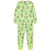 Disney Pigiama Stitch Bambina Intero - Pigiamone Stitch in Pile con Zip 2-14 Anni - Pigiami Interi con Cappuccio per Ragazza (Verde Baby Yoda, 9-10 Anni)