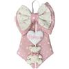 Pri Frog Fiocco nascita Personalizzato - fantasia luna e stelle - Coccarda nascita dettaglio orsetto e nome personalizzato - bimbo o bimba - disponibile in azzurro o rosa - Handmade - Made in Italy