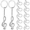DRESSOOS 12 portachiavi con note musicali per amanti della musica - Portachiavi con chiave di violino, ciondoli per musicisti, compositori, studenti, compleanno, borse e zaini.