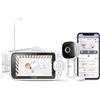 Hubble Connected Nursery Pal SkyView Baby Monitor Video e Audio, Schermo da 5 pollici, supporto per lettino, luce notturna, visione notturna, sensore di temperatura ambiente e app per smartphone