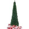 FANTASK Albero di Natale artificiale, 270 cm, aghi in PVC, con supporto in metallo, per casa, ufficio, negozi e hotel (verde)