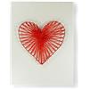 Pracht Creatives Hobby 6029-15011 Quadro a cordoncino cuore ca. 15 x 20 cm, piccolo quadro a cordoncino, set completo con filo, chiodi in metallo, utensile, sagoma e piastra in legno