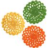 Pandecor Set 6 sottopiatti in feltro d. 33 cm (2 verdi + 2 gialli + 2 arancioni)
