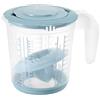 keeeper Caraffa Graduata 4 in 1, Con Paraschizzi, Spremiagrumi e Sistema Antiscivolo, 1 L, Matteo, Grigio Grafite