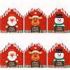 Globly Set di 6 Fodere Coprisedie Natalizie 50x60cm | Decorazione Natalizia Rimovibile con Babbo Natale, Renna e Pupazzo di Neve