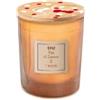 THUN - Candela con tappo decorato, ambra-9x8 cm