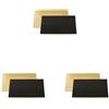 Decora 0932590 Set di Piatti da Torta Oro/Nero 20X30CM, 20 x 30 x 30 cm (Confezione da 3)