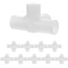 Angoily 10 Pezzi Raccordi per Armadio a Quattro Vie in Plastica Resistente Connettori per Asta a Innesto Rapido 16Mm Kit di Collegamento Mobili per Scarpiera Armadio e Asciugatrice