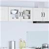 Generico Armadietto da Cucina Parete Bianco 40x31x40 cm, Mobile Sospensione in Legno Ingegnerizzato con Anta e Ripiano, Armadio a Muro per Stoccaggio Cucina Moderna