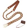 PH PandaHall 121.5cm Tracolla per Borsa Pelle PU Marrone Catena Dorata per Borsa a Tracolla, Catena di Ricambio per Borsetta Borse a Spalla Pochette Portafoglio