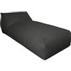 Deshome - Pouf lettino prendisole da esterno sfoderabile - Puff poltrona sacco outdoor idrorepellente con imbottitura, chaise longue design Nero grafite