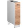 Vicco Armadio cucina dispensa alto Fame-Line, Rovere dorato/Bianco, 20 cm, PL Rovere, per la combinazione con altri moduli della serie Fame-Line