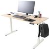 AREBOS Scrivania Elettrica Regolabile 140x60 cm | Altezza 72-118 cm | Funzione Memory | Tavolo Ergonomico Standing Desk | Postazione Seduta-in-Piedi | Beige