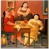 LVTFCO Fernando Botero Poster E Stampe《Tre Donne Che Bevono》Arte della Parete Fernando Botero Dipinto su Tela per La Decorazione Domestica della Parete Immagine 50x50cm Senza Cornice
