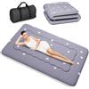 Kiseely Materasso futon, materasso da pavimento giapponese, Materasso futon pieghevole portatile, Materassino per portatile pieghevole con tappetino Tatami con borsa e cinghia (Grigio GV1, 90X200cm)