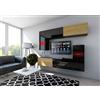 Furnitech C31 Future Pareti attrezate, Soggiorno moderno, Set mobile TV, Armadio moderno, Pensile (Led bianco, C31-HGM-BD-48 1B)