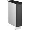 Vicco Armadio cucina dispensa alto Fame-Line, Grigio scuro/Bianco, 20 cm, PL Antracite, per la combinazione con altri moduli della serie Fame-Line