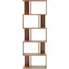 Rebecca Mobili Libreria Scaffale 5 Ripiani Marrone Rovere Contemporanea Legno Studio Salotto - 169 x 60 x 24 cm (HxLxP) - Art. RE6031