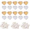 Hoshisea 520 Pezzi Distanziatore Perline Forma Cuore, Perline Lettere, Perline Metallo A Forma Cuore, per Collana Braccialetto Fai-da-Te, Orecchini Rendere (Oro+Bianco)