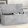 Augerlite Cassapanca in legno grigio cemento, 90 x 35 x 35 cm, con molto spazio per riporre vestiti, giocattoli, coperte, cuscini, ideale per soggiorno, corridoio e camera da letto