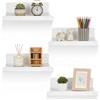 QJKEJI Mensole da Muro Piccole Biancoa, Mensole da Parete, Mensola da Parete Piccola, Mensola a Muro Invisibili Metallo, Scaffale Libreria Bianco Galleggianti per Camera da Letto Cucina Bagno, 15x11,5x3,5 cm
