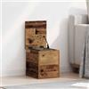 Augerlite Scatola portaoggetti in legno anticato, 30 x 35 x 35 cm, stile moderno con linee pulite, uso versatile per soggiorno, camera da letto, casa, ufficio, ampio spazio