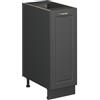 Vicco Colonna dispensa cucina Fame-Line Antracite-oro rustico 30 cm | Frontale in MDF · Senza piano di lavoro · Piedini regolabili in altezza · Maniglie in metallo