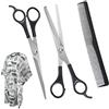 Beugo Kit di parrucchiere professionale, Mantelle per Parrucchiere, Forbici per Capelli Barbiere in Acciaio Inossidabile, pettine, Copertura per taglio capelli impermeabile Salone e Uso Domestico, C