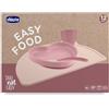 Chicco Set pappa silicone rosa 12m+ - chicco