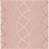 FINE DECOR Fine Décor FD42561 Platinum Geo Trellis Blush, carta da parati color oro rosa