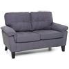 Totò Piccinni Divano Berlino in Tessuto 2 Posti Imbottito, con Braccioli, (L) 145x(P) 78x(A) 95 cm (Blu Jeans)