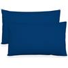 Nada Home Coppia Federe Cuscini Letto 52x82 cm in 100% Puro Cotone - Copricuscini Guanciale Tinta Unita con Pattina Interna Senza Zip o Bottoni - Set 2 Federe Morbide e Resistenti