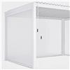 GIODICART Tenda Oscurante Laterale in Textilene a Rullo da 4 Metri per Pergola Bioclimatica, Bianco