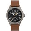 Timex Orologio analogico al quarzo da uomo con cinturino in ottone TW4B0, Marrone/Nero/Grigio, Expedition Scout 40 mm