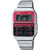CASIO Orologio digitale unisex per adulti, colore argento, 43,2 x 34,4 x 8,2 mm, CA500WE-4B, Argento, Bracciale