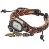 MAGICLULU Orologio da Uomo Vintage al Quarzo Cinturino Intrecciato in Pelle Regolabile e Leggero, Stile Classico Adatto per Uso Quotidiano