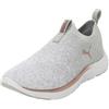 PUMA Softride Remi Slip-on Knit Wn'sRoad - Scarpe da corsa da donna, Grigio Topo Neve Alpino Oro Rosa, 36 EU